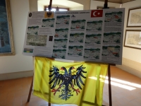 Sala della Guerra -Tabellone della Battaglia della Raab con Bandiera Imperiale Asburgica