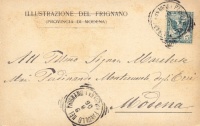 1904 Cartolina inviata a Ferdinando Montecuccoli degli Erri