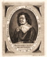 Ritratto di Raimondo Montecuccoli in "Comitum Gloriae Centum.." di Elias Wiedemann, Pressburg (odierna Bratislava) 1646