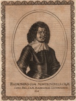 Ritratto di Raimondo Montecuccoli in Theatrum Europaeum vol.6, 1652 (II Ed. 1663, p.308), di Peter Aubry